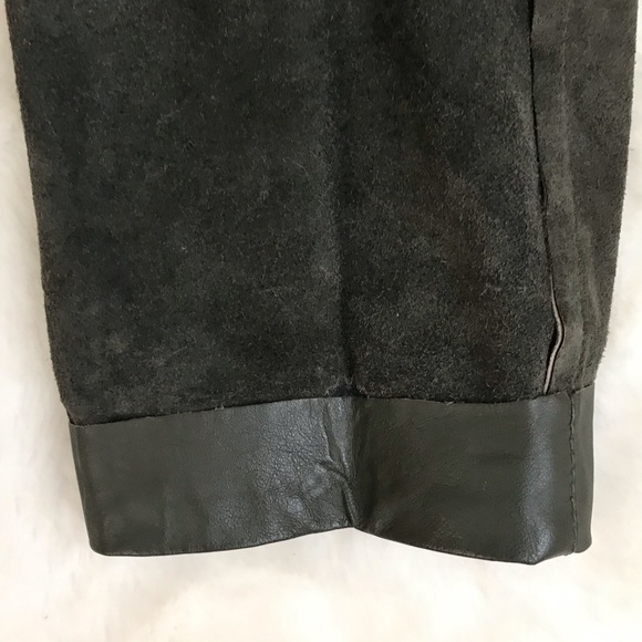 Vintage Green Genuine Leather Comint Pants - Picture 8 of 13